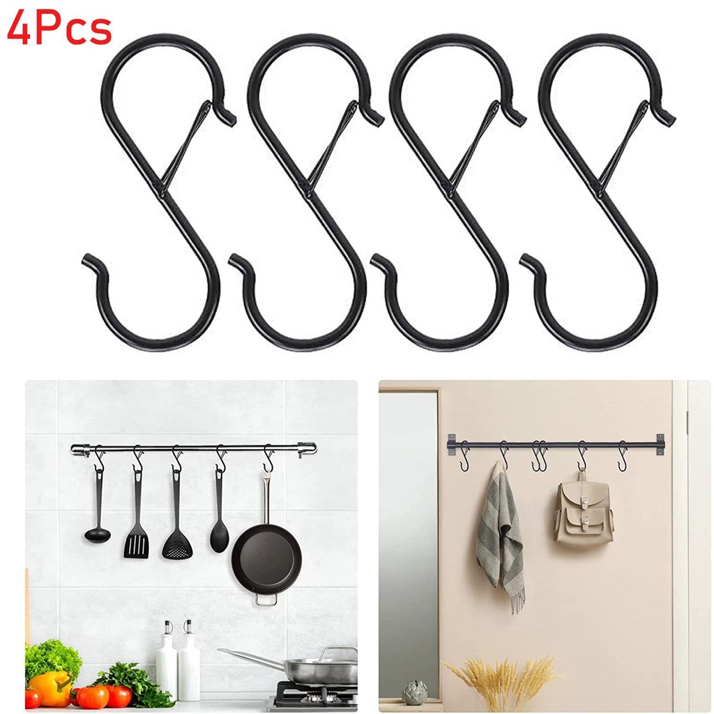 Solighter 4Pcs Kait S Kait Gesper Pengaman Gantung Taman Praktis Anti Jatuh Hook