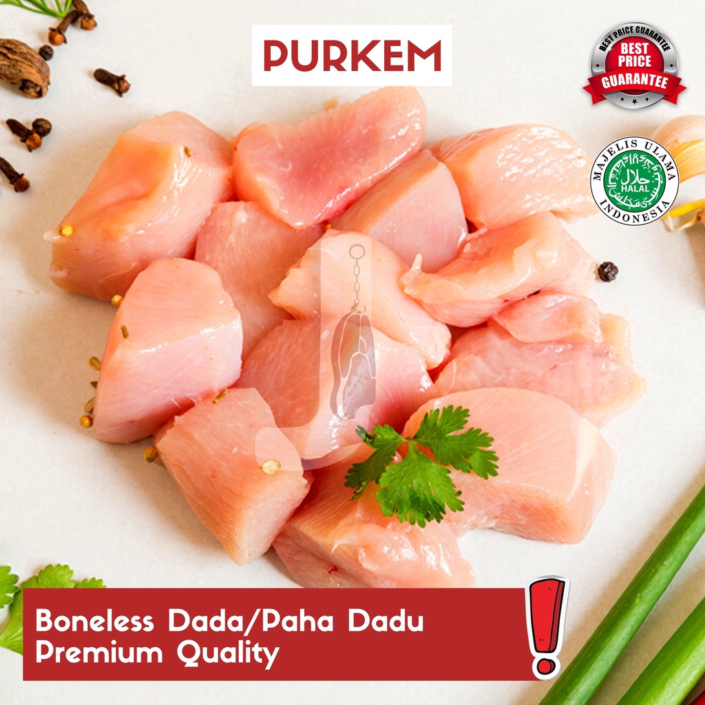 

Boneless Dada/Paha dadu ayam Premium Quality - Puri kembangan