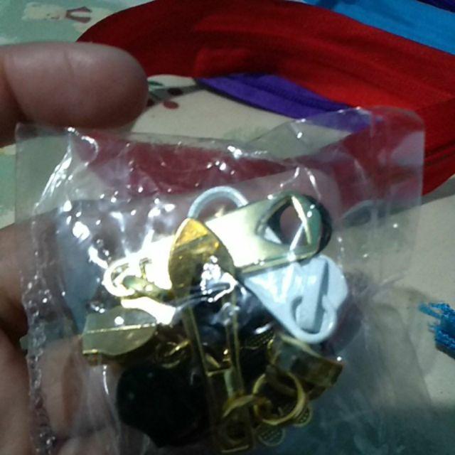 Kepala Resleting Good Quality Warna Gold Ukuran 5 Gigi Plastik 1 Pcs