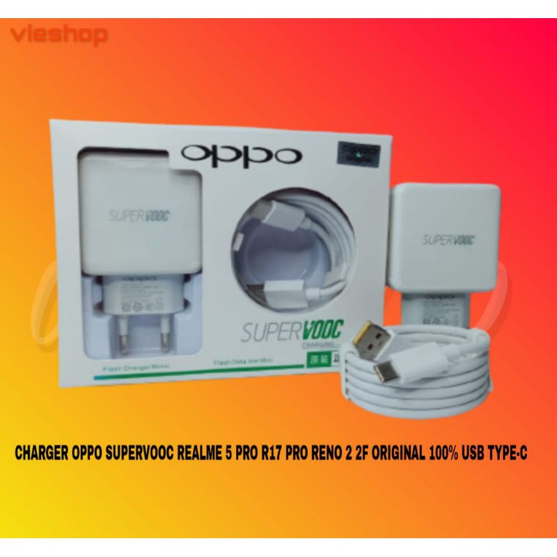 Charger Oppo Super Vooc 5A Fast Charging USB Tipe-C / Charger oppo Find X A5 A9 2020 Reno 2 2f