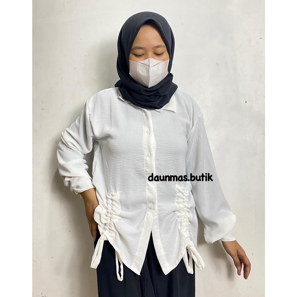 1KG MUAT 5PCS | MEGAN BLOUSE SERUT AIRFLOW CRINKLE HITS OOTD SELEBGRAM FASHION GROSIR WANITA TERMURAH