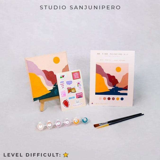 

Cozy Autumn Paint by number, STUDIO SANJUNIPERO me time painting kit