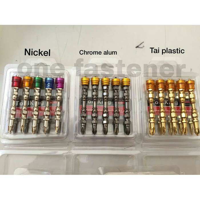 Mata bor obeng magnet NICKEL bolak balik PH2x65mm Tool King