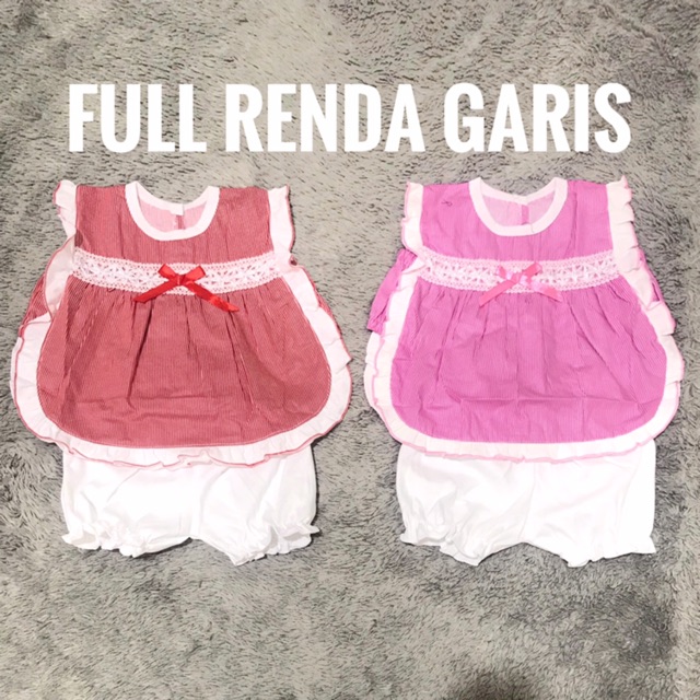 Dress + Celana Renda Bayi KATUN JEPANG