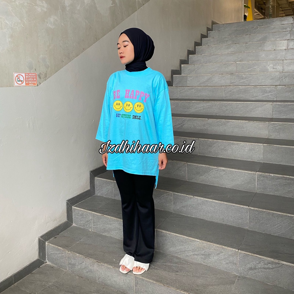 Tunik Wanita Kaos Oversize Atasan Oversize Sablon TUNIK VIRAL