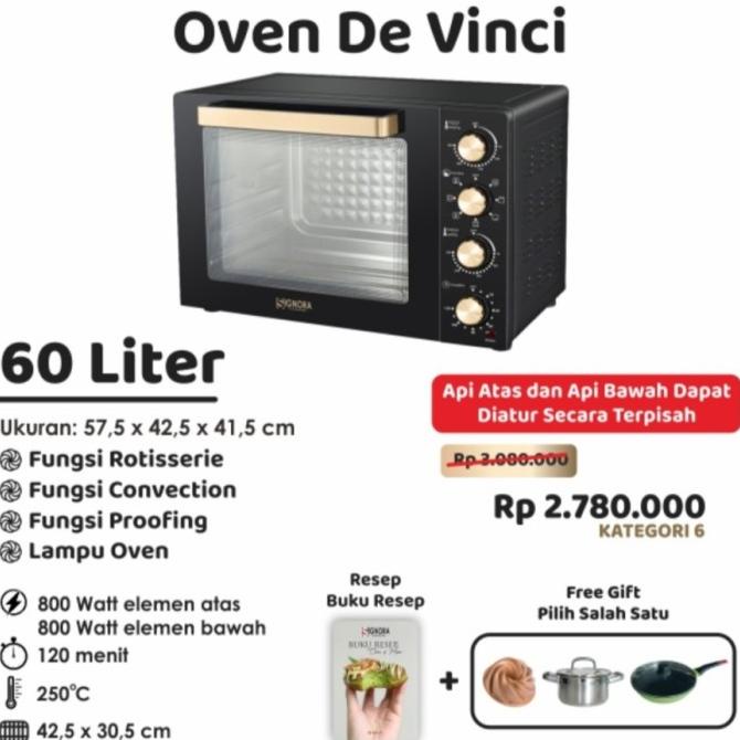 SIGNORA OVEN DE VINCI 60 LITER