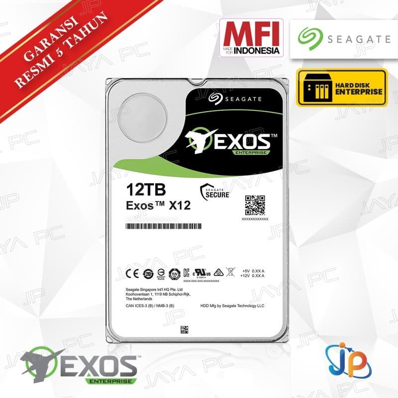 Seagate Exos Enterprise CAP 12TB 3.5" HDD/ Hardisk/ Harddisk Internal