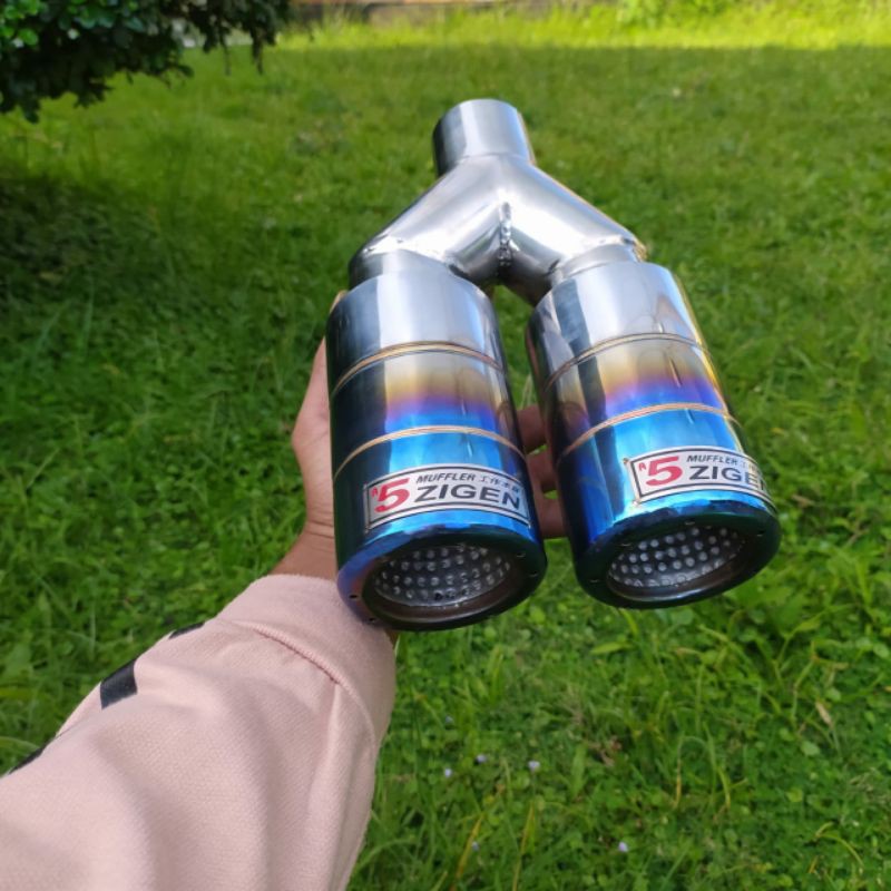 Knalpot Mobil Cabang 2 suara mega bass