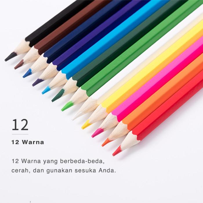 

Deli pensil warna Youku warna cerah,Bentuk heksagonal 24 warna 7014 Berkualitas