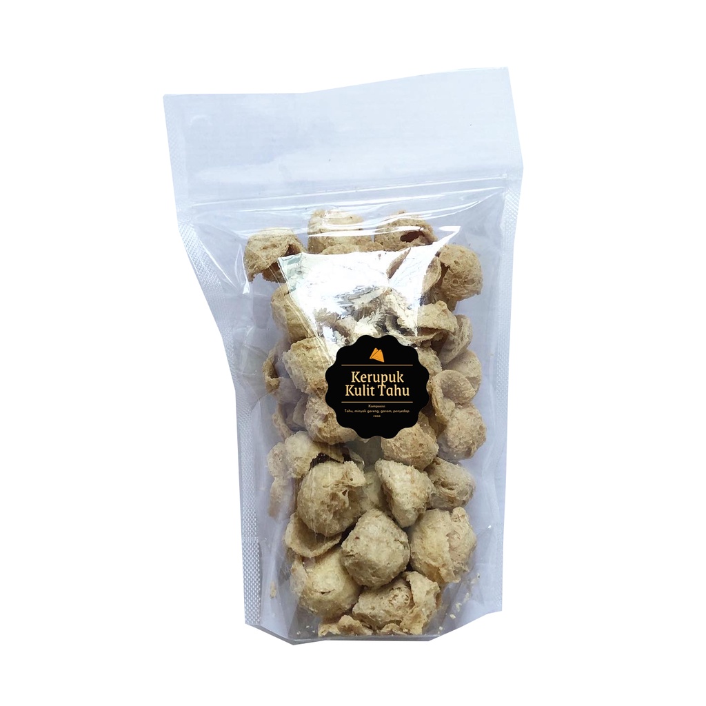 [DELISH SNACKS] Kerupuk Kulit Tahu (M) 130gr / Snack Cemilan Camilan Kripik Krupuk Tahu Bulat Asin Gurih