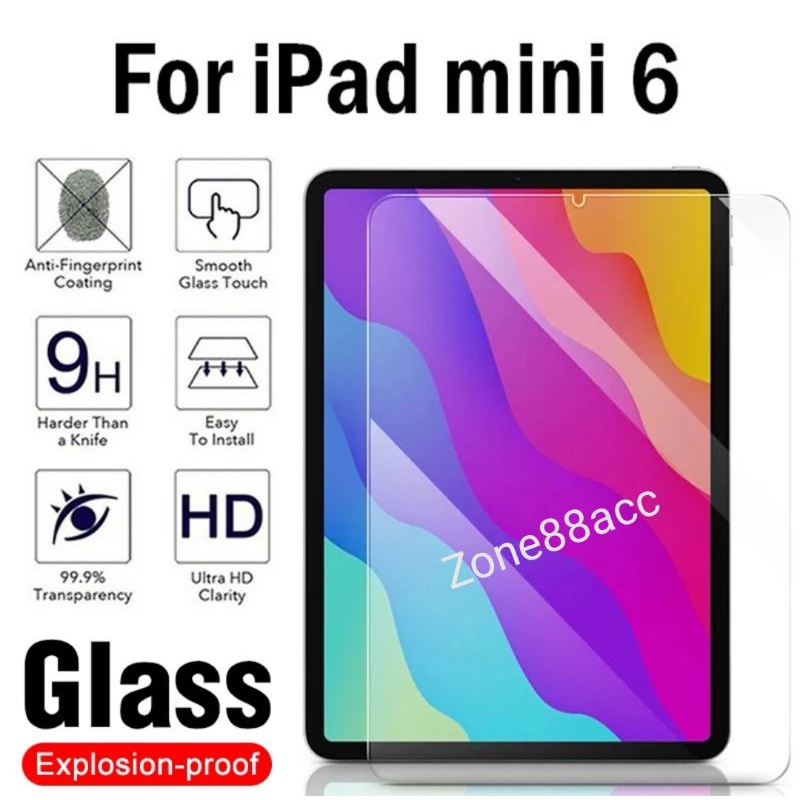 Antigores Tempered glass screen guard protector Ipad  Mini 6 Mini6 Clear Bening Transparan Blue light Kaca