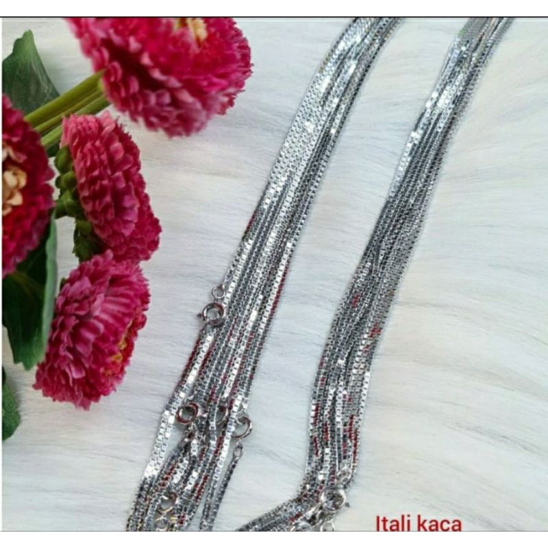 kalung Perhiasan Xuping / Kalung Itali kaca silver / di jamin 100% antikarat antialergi tidak mudah luntur