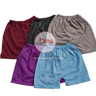 3 PCS celana pendek anak POLOS DITO 1 th