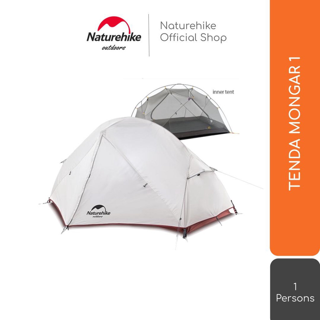 Naturehike Tenda Mongar 1 Orang 210T / 20D Nh18M010-J 1P Camping