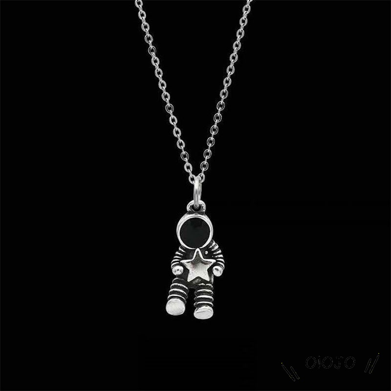 Kalung Liontin Astronot Hip Hop Necklace Choker Pasangan Pilih Bintang Untukmu - ol