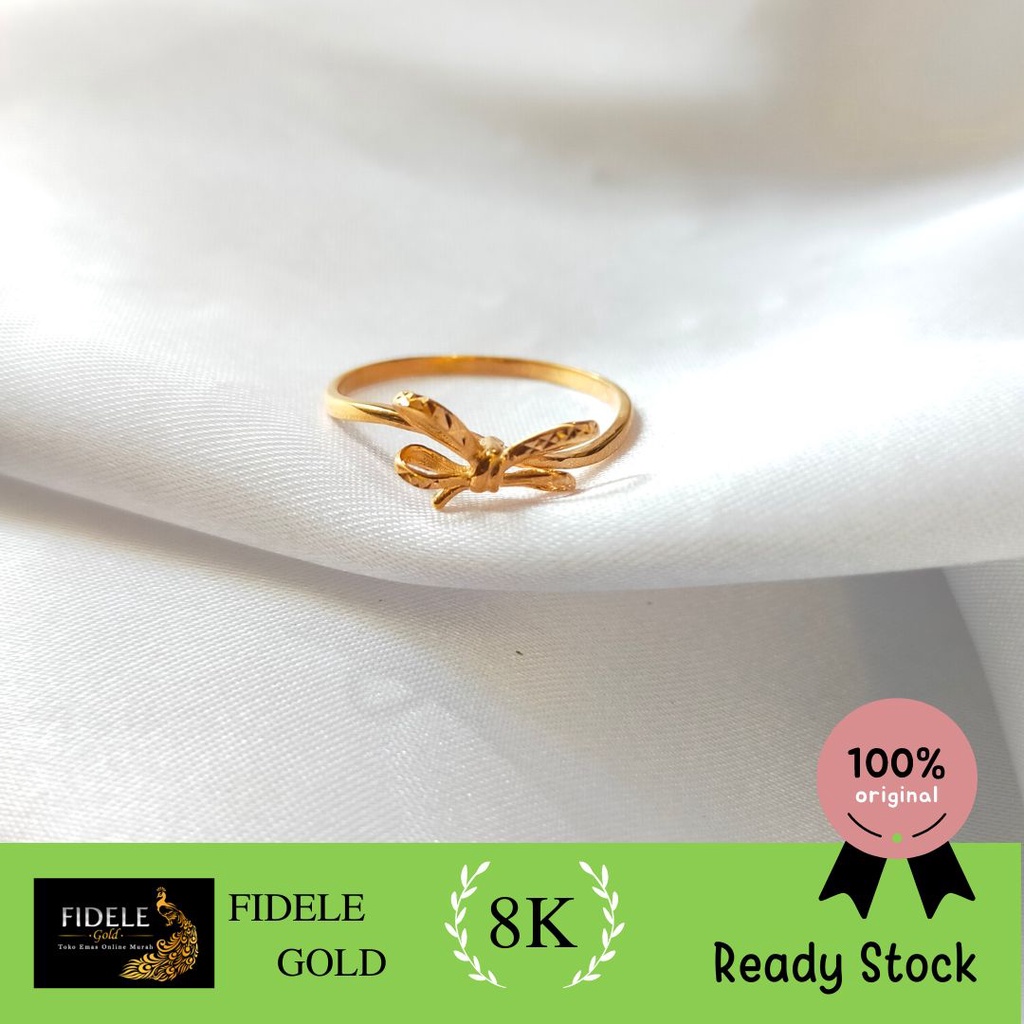 Cincin Pita Emas 375 Emas Asli ringan Size 16 cincin wanita murah cincin kadar muda cincin kendari e