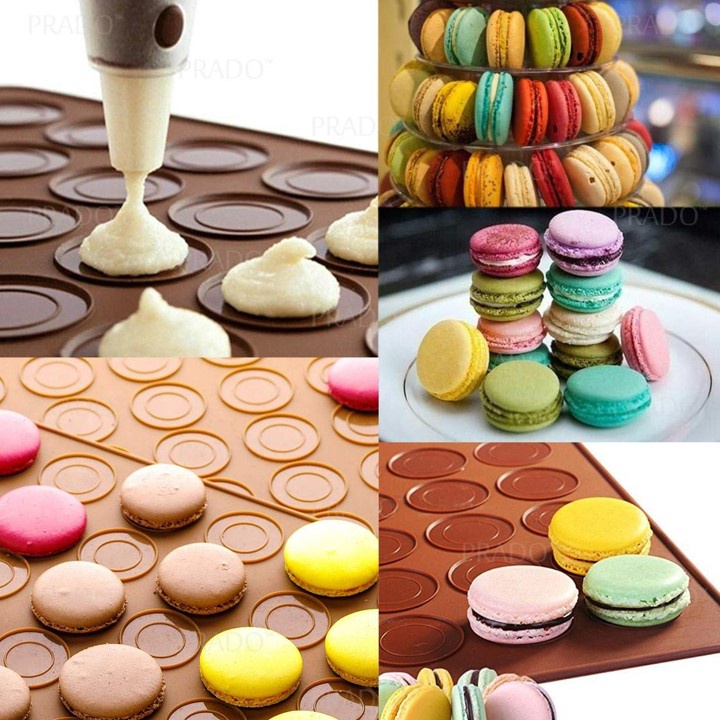 Alas Cetakan Kue Macaroon Macaron Adonan Silikon Silicone Baking Mat