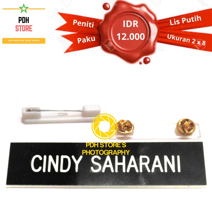 

Produk Name Tag / Papan Nama Dada 2 X 8 Cm Paku Peniti - Idr : 12K/Pcs Hot Sale