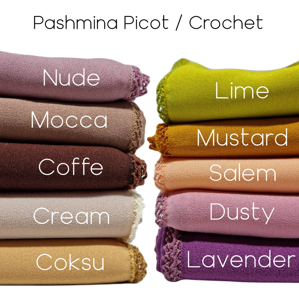 Pashmina Crochet Picot Diamond Stretch