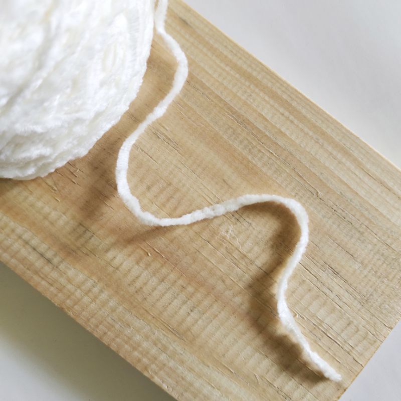 [Jinjukuki] Sampel Benang Putih Dekorasi Journal/Fancy Yarn/Avril Yarn