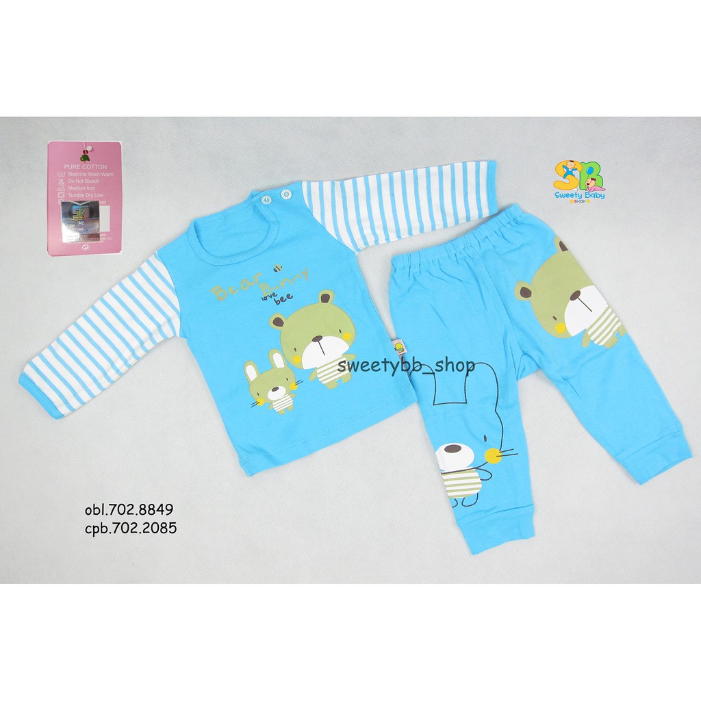 Baju bayi Piyama  /  Pakaian Bayi UNISEX  /  Baju Bayi Panjang   (0 - 6 BLN)