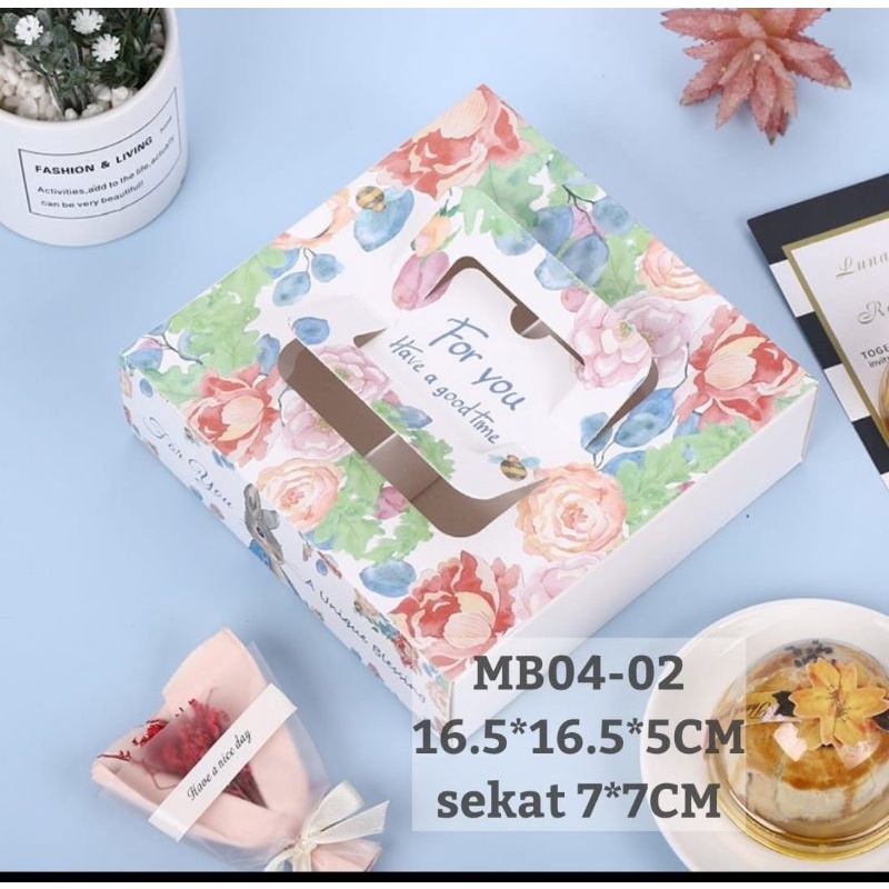 BOX MOONCAKE SEKAT 4 MEWAH KOTAK MOONCAKE FLOWER