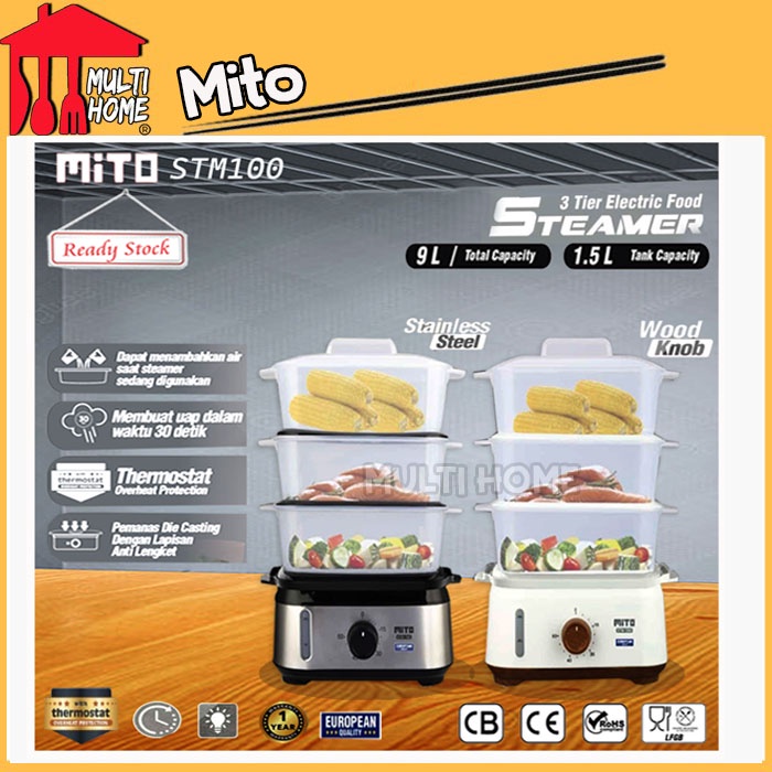 Mito Electric Food Steamer STM 100 / STM100 Pengukus Makanan