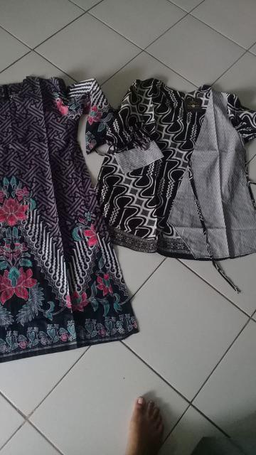 Batik Tunik Shibori Jumputan Terbaru Size S-3l / Hrb026 Yelbor Navbor / Biru Putih / Original..