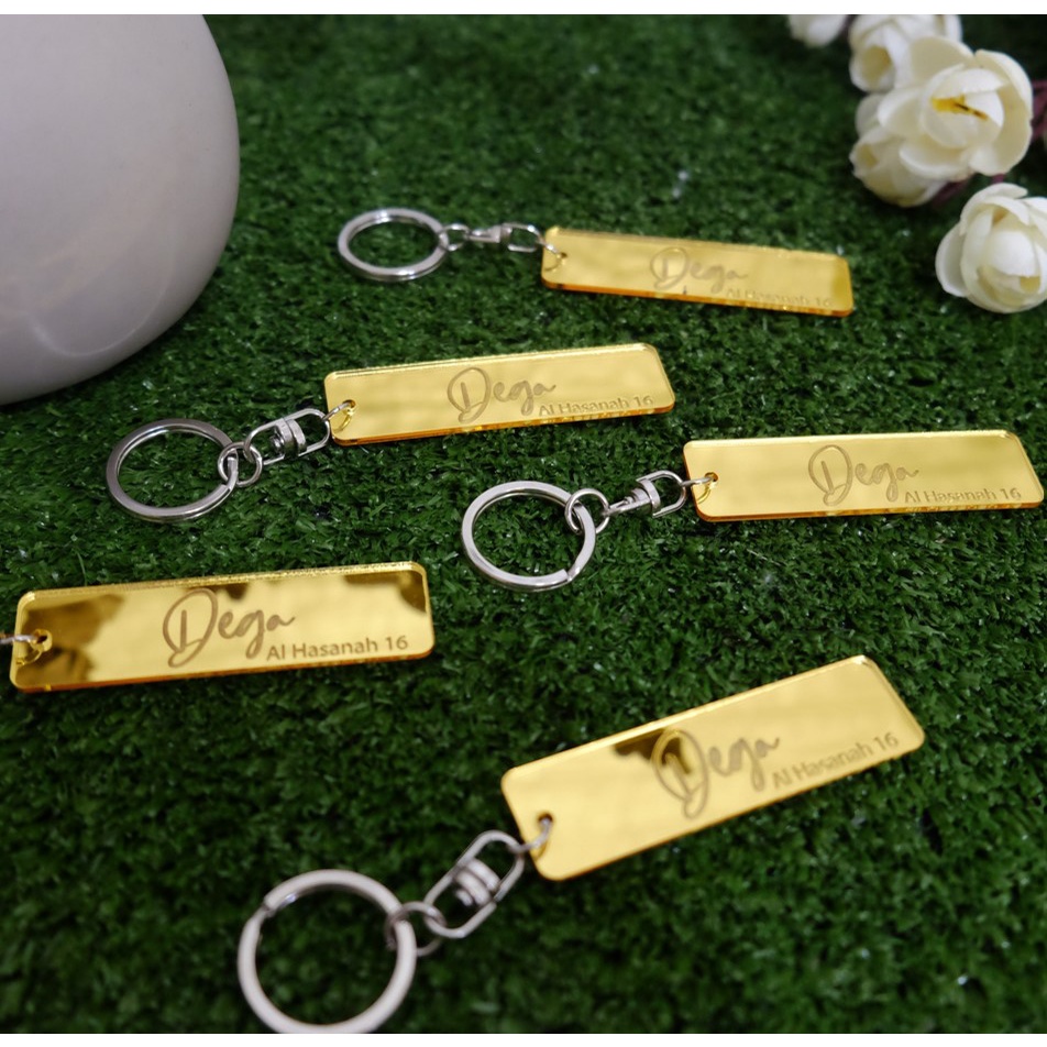 Custom Gantungan Kunci Keychain Acrylic Custom Logo/ Nama