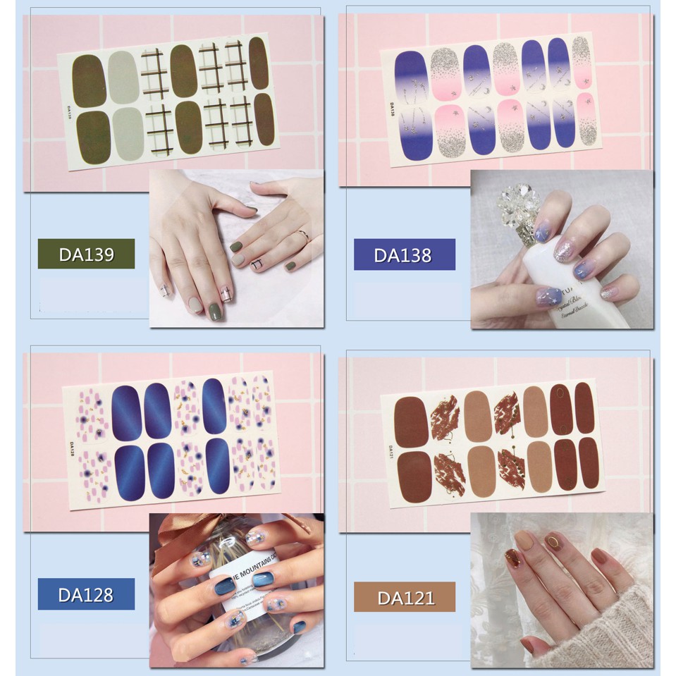 14Pcs/Stiker Kuku Murah / Nail Art Sticker / Nail Art Stiker / Nail Art &amp; Sticker DA Series Premium