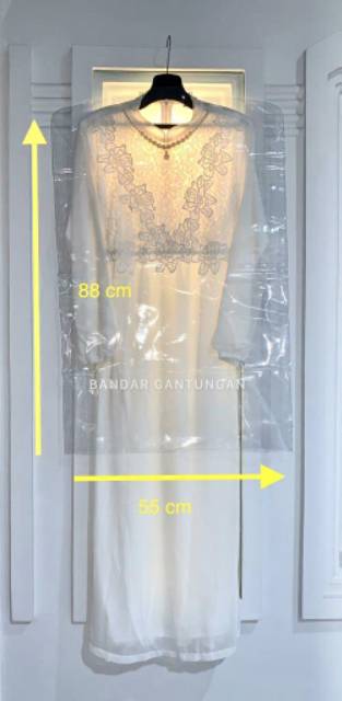 Plastik Pelindung Baju Mika Dewasa Ukuran 88 Cmx55 Cm/Mika Baju Tebal Ukuran Dewasa Cover Mika(BH)