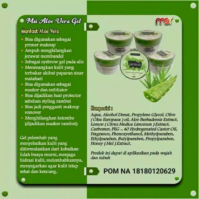 Aloe vera gel MSI 100% original