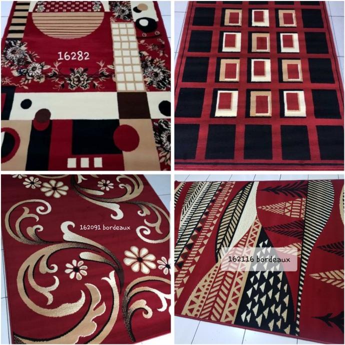 karpet permadani kode 16282 warna bordeaux 160x210