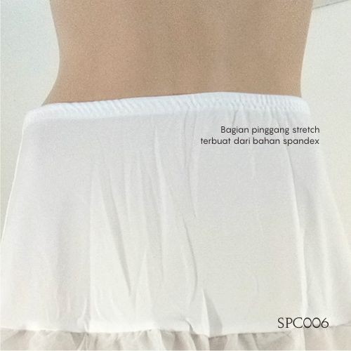 LENKA Rok Petticoat Dalaman Gaun Pengembang Dress Pesta Putih Pendek SPC006
