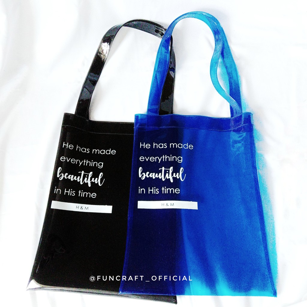 TOTEBAG PVC/MIKA (PO) – Pouch, Tote Bag, Wedding Souvenir, Tas Kosmetik, Tas Grosir