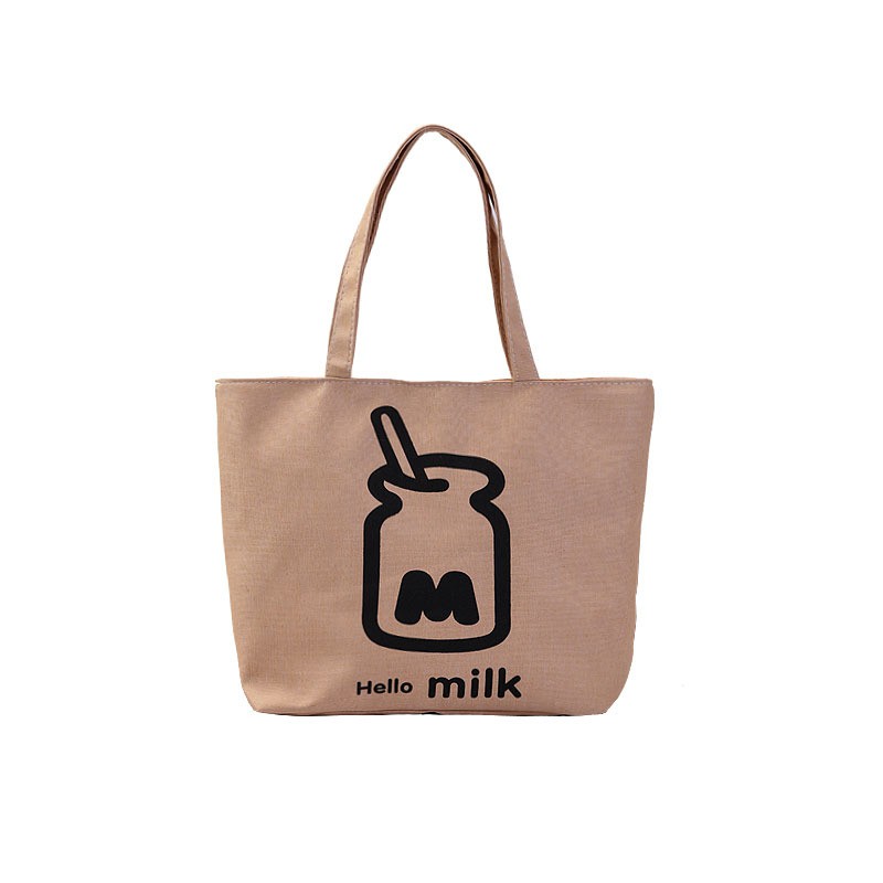 [DIKIRIM DARI JAKARTA] Totebag Kanvas Milk Series