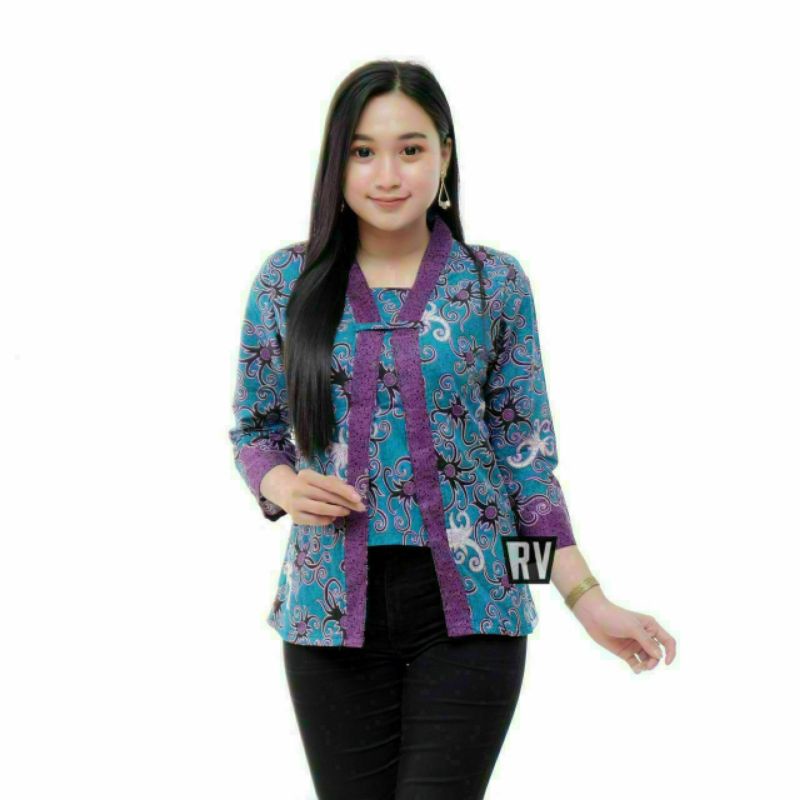 BAJU BATIK WANITA MODERN MONALISA GENES M,L,XL asli PEKALONGAN