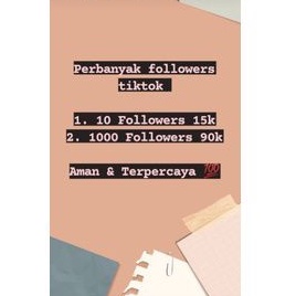 Promo  Penambahan followers TikTok
