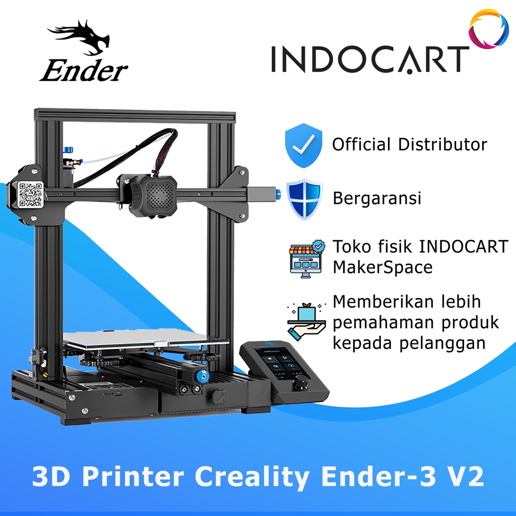 3D Printer Creality Ender 3 V2 Versi Terbaru Prusa i3 Garansi Resmi