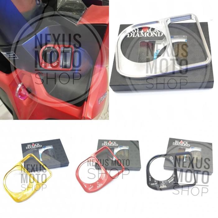 Heg | Cover Kunci Kontak Vario 150 New Vario 125 Keyless Black Diamond