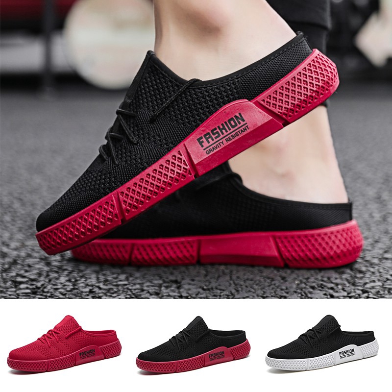 Fashion Musim Panas Pria Mesh Sepatu Setengah Sepatu Slip Fashion Musim Panas Pria Mesh Sepatu Setengah Sepatu Slip