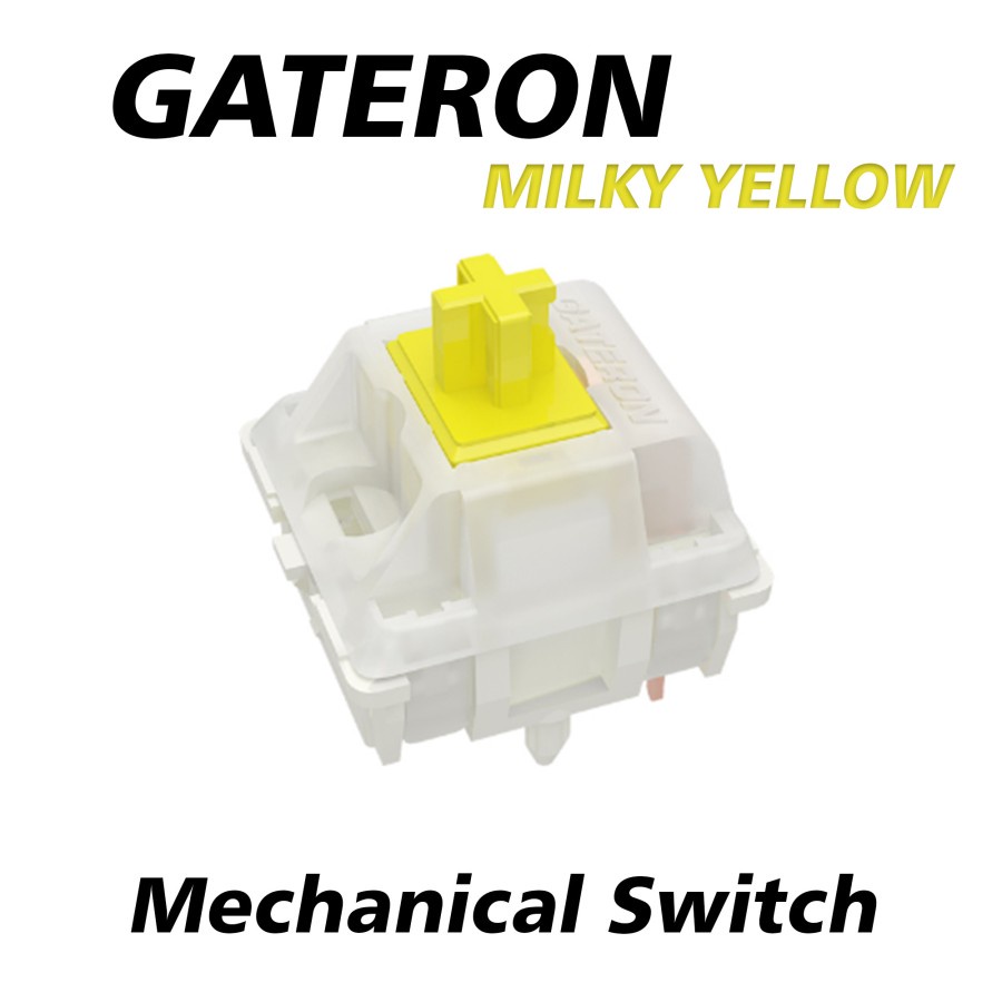 GATERON SWITCH MILKY YELLOW MECHANICAL KEYBOARD 5PIN / 5 PIN