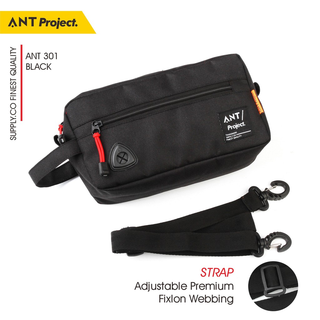 ANT PROJECT Tas Tangan Clutch Bag Pria ANT 301 BLACK 