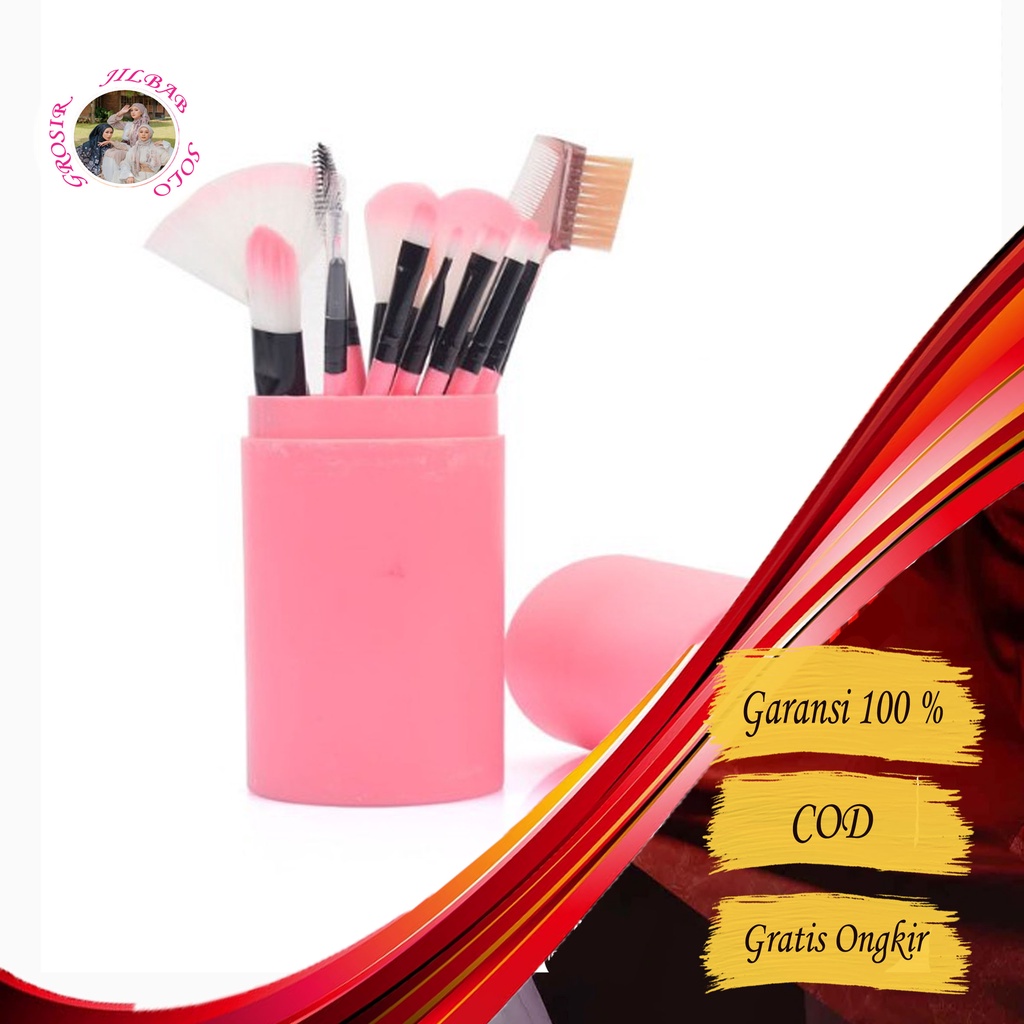 Set Kuas Make Up Tabung 12 in 1 / Make Up Tools / Alat Make Up Kecantikan Wajah / Brush Make up Set / Alat Rias Kuas Alat Make Up Kosmetik Tabung 12pcs Brush 12 Set In Tube Pro Rias MakeUp Import Murah AC 129