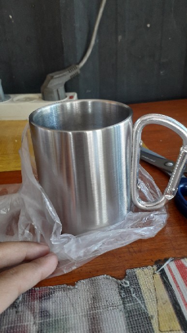 Gelas Carabiner Gelas Stainless Gelas Camping Gelas Hiking Gelas Outdoor Tahan Panas Ringan