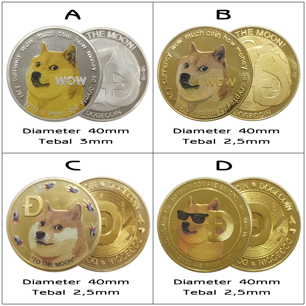 Dogecoin DOGE Coin Crypto Koin Kripto Fisik