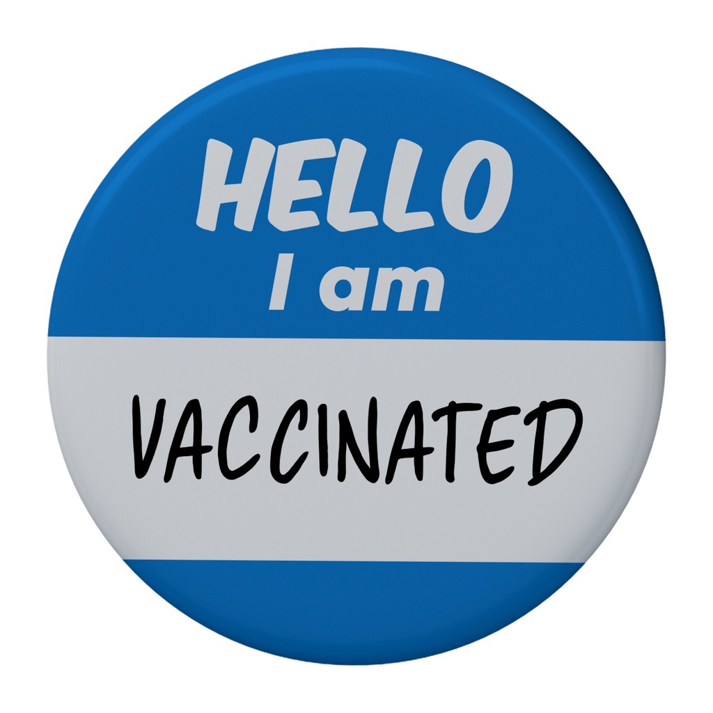 WELLEN PRINT - Pin Peniti saya sudah vaksin / Souvenir Bros Vaksinasi Covid 19