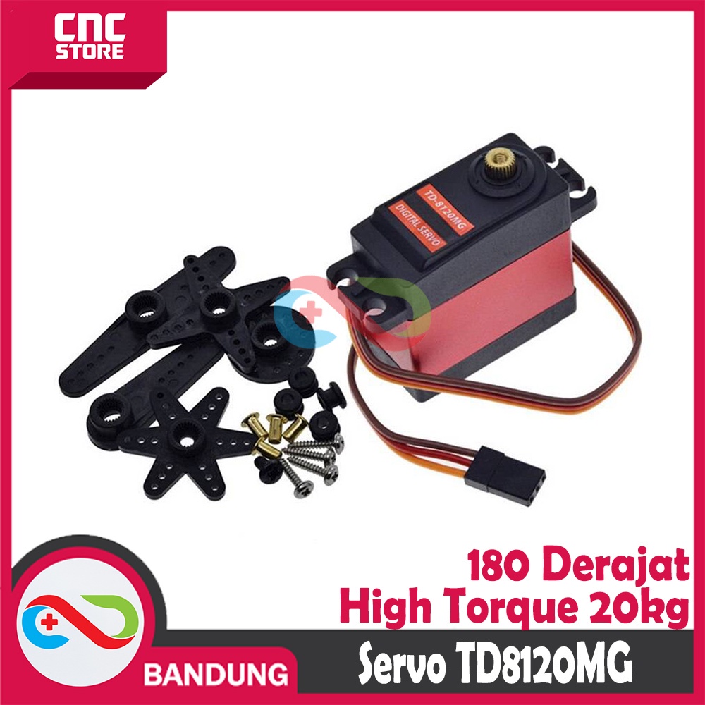 MOTOR SERVO TD8120MG METAL GEAR 180 DERAJAT HIGH TORQUE 20KG FOR RC