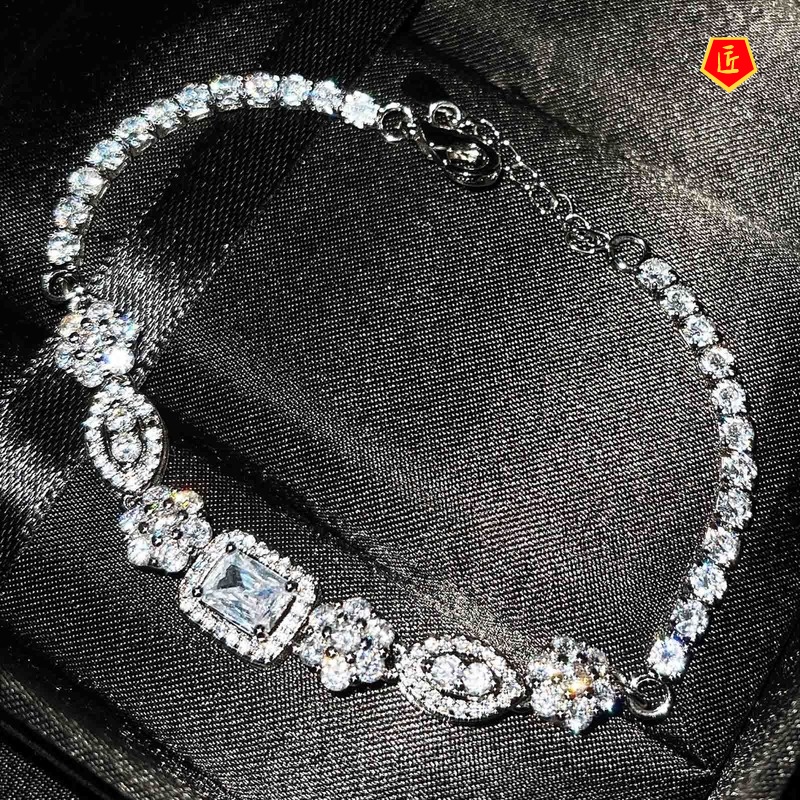 [Ready Stock]Niche Design S925 Silver Cold Style Diamond Bracelet