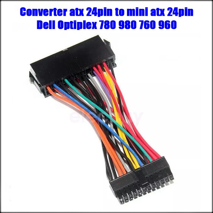 Jual Kabel PSU ATX 24pin to mini ATX 24 pin For Dell PC 780 980 760 960 Shopee Indonesia